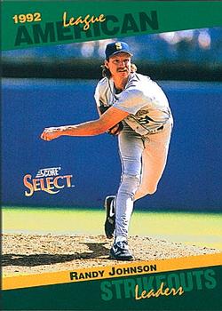 #73 Randy Johnson - Seattle Mariners - 1993 Score - Select Stat Leaders Baseball