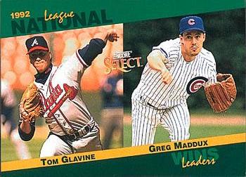 #88 Tom Glavine / Greg Maddux - Atlanta Braves / Chicago Cubs - 1993 Score - Select Stat Leaders Baseball