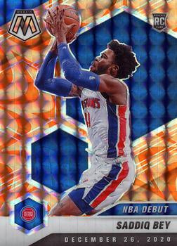 #276 Saddiq Bey - Detroit Pistons - 2020-21 Panini Mosaic - Mosaic Reactive Orange Basketball