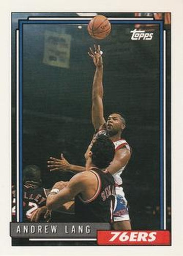 #276 Andrew Lang - Philadelphia 76ers - 1992-93 Topps Basketball