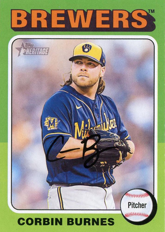 #276 Corbin Burnes - Milwaukee Brewers - 2024 Topps Heritage Baseball