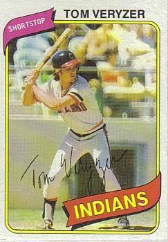 #276 Tom Veryzer - Cleveland Indians - 1980 Topps Baseball