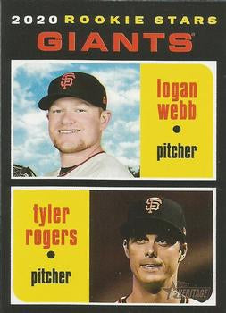#276 Giants 2020 Rookie Stars Logan Webb / Tyler Rogers - San Francisco Giants - 2020 Topps Heritage Baseball