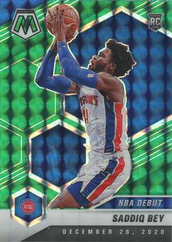 #276 Saddiq Bey - Detroit Pistons - 2020-21 Panini Mosaic - Mosaic Green Basketball
