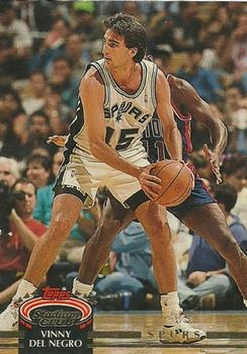 #277 Vinny Del Negro - San Antonio Spurs - 1992-93 Stadium Club Basketball