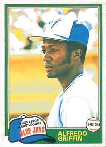 #277 Alfredo Griffin - Toronto Blue Jays - 1981 O-Pee-Chee - Gray Back Baseball