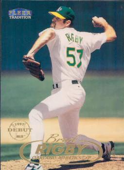 #277 Brad Rigby - Oakland Athletics - 1998 Fleer Tradition Baseball
