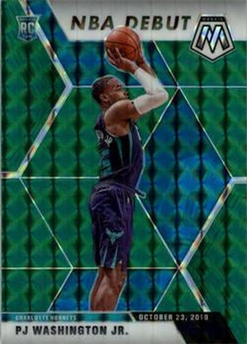 #278 PJ Washington Jr. - Charlotte Hornets - 2019-20 Panini Mosaic - Green Prizm Basketball