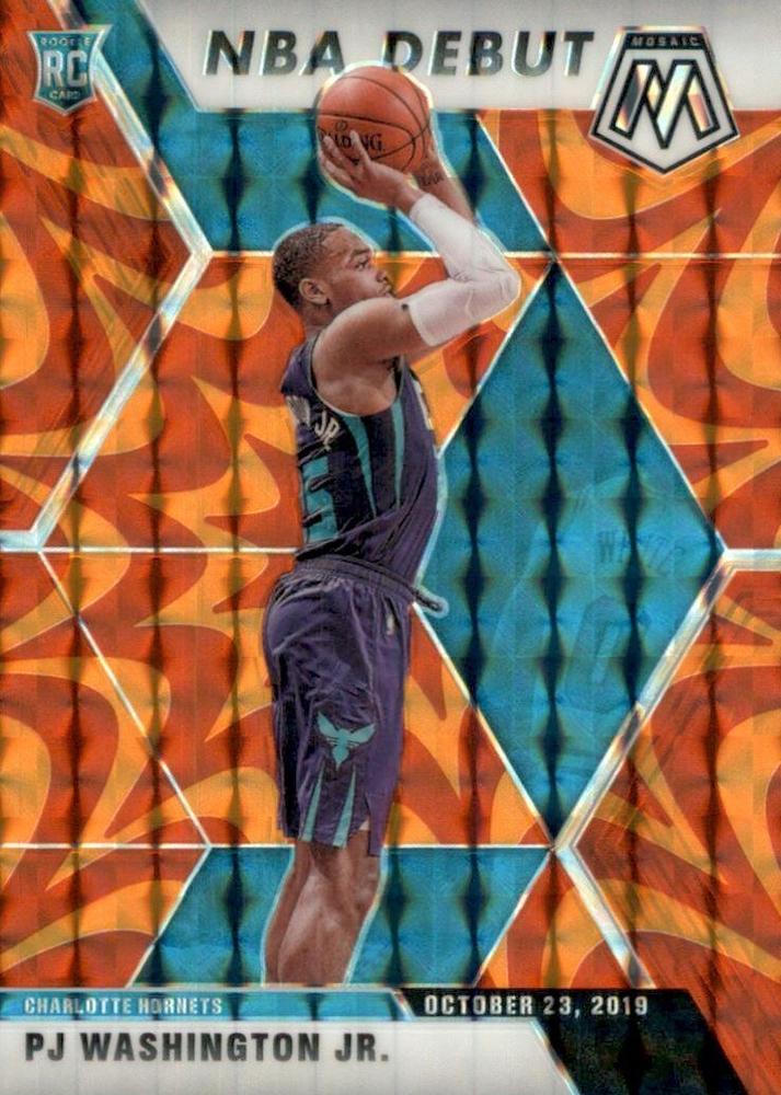 #278 PJ Washington Jr. - Charlotte Hornets - 2019-20 Panini Mosaic - Reactive Orange Basketball