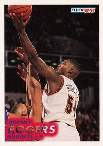 #278 Rodney Rogers - Denver Nuggets - 1993-94 Fleer Basketball