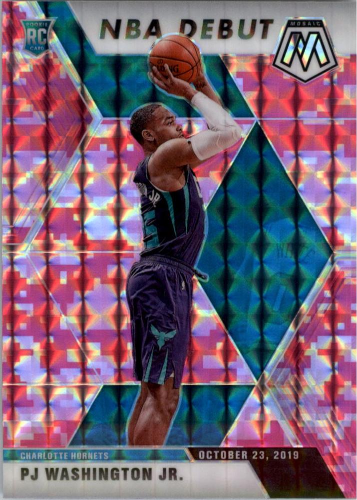 #278 PJ Washington Jr. - Charlotte Hornets - 2019-20 Panini Mosaic - Camo Pink Basketball