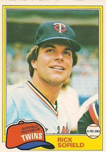 #278 Rick Sofield - Minnesota Twins - 1981 O-Pee-Chee - Gray Back Baseball