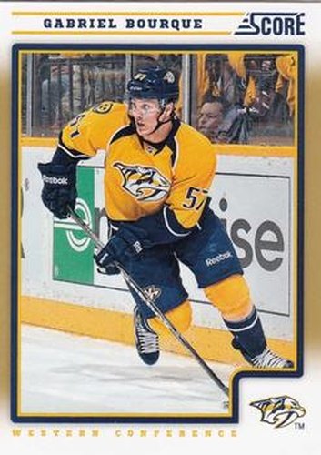 #279 Gabriel Bourque - Nashville Predators - 2012-13 Score - Gold Rush Hockey