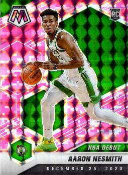 #279 Aaron Nesmith - Boston Celtics - 2020-21 Panini Mosaic - Mosaic Camo Pink Basketball