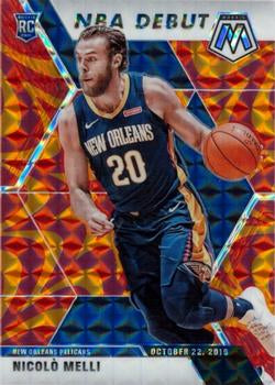 #279 Nicolo Melli - New Orleans Pelicans - 2019-20 Panini Mosaic - Reactive Orange Basketball