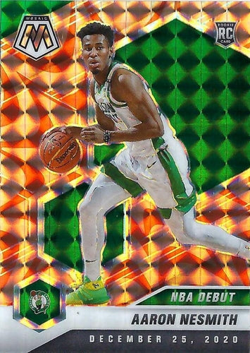 #279 Aaron Nesmith - Boston Celtics - 2020-21 Panini Mosaic - Mosaic Reactive Orange Basketball