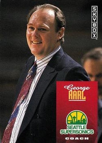 #279 George Karl - Seattle SuperSonics - 1992-93 SkyBox Basketball
