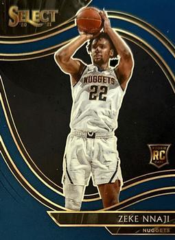 #279 Zeke Nnaji - Denver Nuggets - 2020-21 Panini Select - Blue Basketball