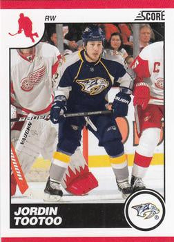 #279 Jordin Tootoo - Nashville Predators - 2010-11 Score Hockey
