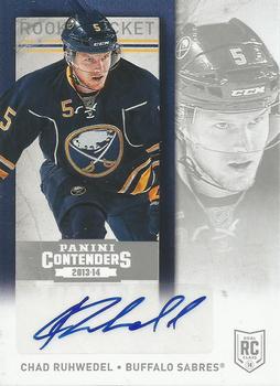 #279 Chad Ruhwedel - Buffalo Sabres - 2013-14 Panini Contenders Hockey