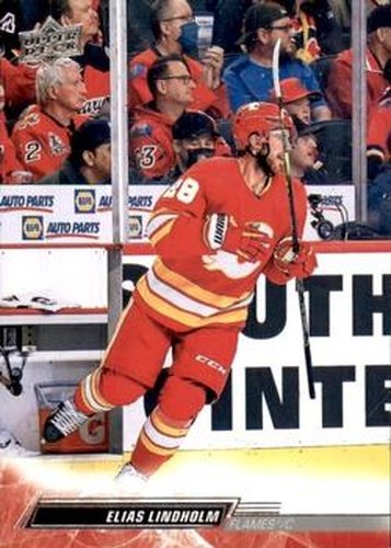 #279b Elias Lindholm - Calgary Flames - 2022-23 Upper Deck Hockey