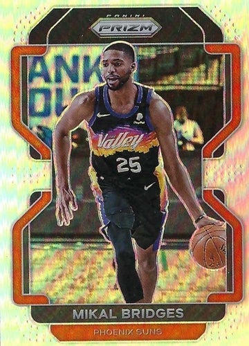#27 Mikal Bridges - Phoenix Suns - 2021-22 Panini Prizm - Silver Basketball
