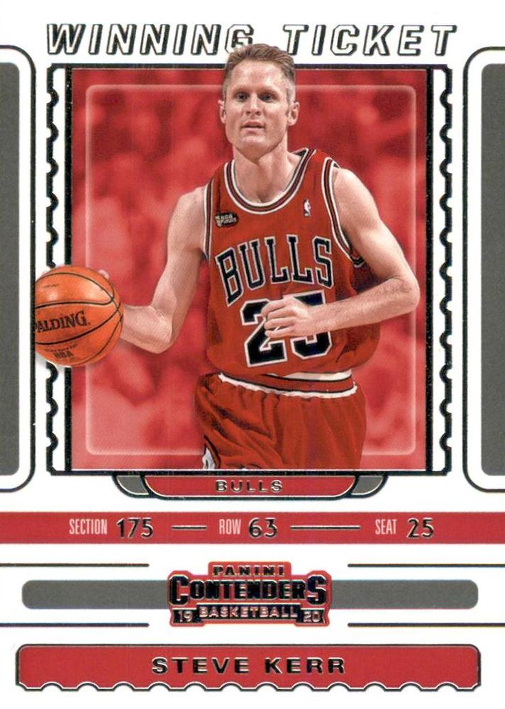 #27 Steve Kerr - Chicago Bulls - 2019-20 Panini Contenders - Winning Ticket Basketball