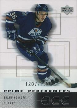 #87 Shawn Horcoff - Edmonton Oilers - 2000-01 Upper Deck Ice Hockey