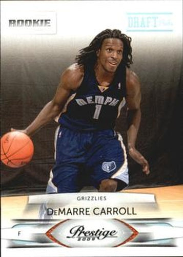 #177 DeMarre Carroll - Memphis Grizzlies - 2009-10 Panini Prestige - Draft Picks Light Blue Basketball