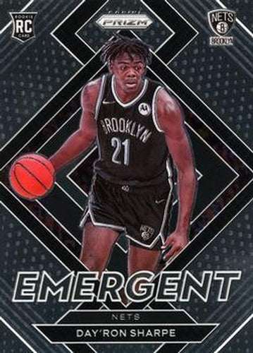 #27 Day'Ron Sharpe - Brooklyn Nets - 2021-22 Panini Prizm - Emergent Basketball
