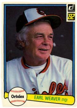 #27 Earl Weaver - Baltimore Orioles - 1982 Donruss Baseball