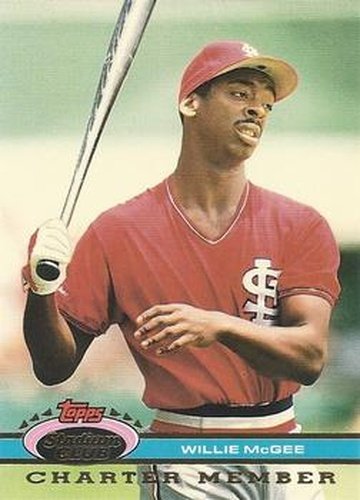 #NNO27a Willie McGee - St. Louis Cardinals - 1991 Stadium Club Charter Member