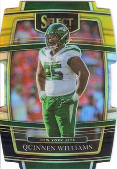 #27 Quinnen Williams - New York Jets - 2021 Panini Select - Black and Gold Prizm Die Cut Football