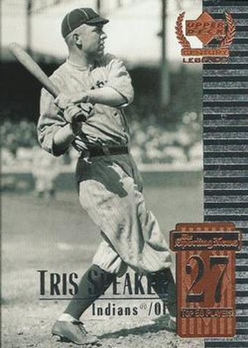 #27 Tris Speaker - Cleveland Indians - 1999 Upper Deck Century Legends Baseball