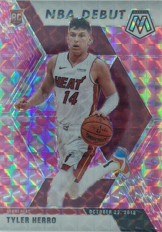 #280 Tyler Herro - Miami Heat - 2019-20 Panini Mosaic - Camo Pink Basketball