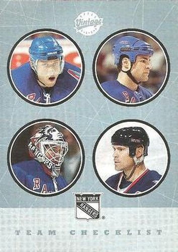 #280 Pavel Bure / Eric Lindros / Mike Richter / Mark Messier - New York Rangers - 2002-03 Upper Deck Vintage Hockey