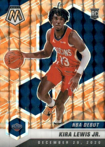 #280 Kira Lewis Jr. - New Orleans Pelicans - 2020-21 Panini Mosaic - Mosaic Reactive Orange Basketball
