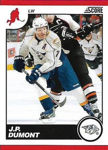 #280 J.P. Dumont - Nashville Predators - 2010-11 Score Hockey