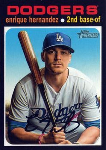 #281 Enrique Hernandez - Los Angeles Dodgers - 2020 Topps Heritage Baseball