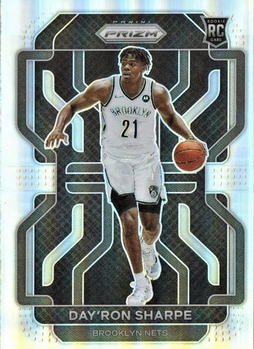 #281 Day'Ron Sharpe - Brooklyn Nets - 2021-22 Panini Prizm - Silver Basketball