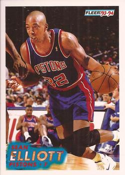#281 Sean Elliott - Detroit Pistons - 1993-94 Fleer Basketball