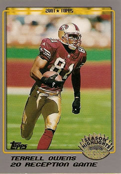 #281 Terrell Owens - San Francisco 49ers - 2001 Topps Football