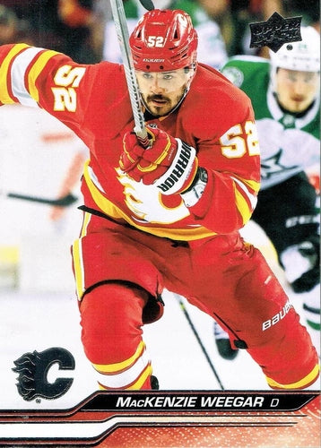 #281 MacKenzie Weegar - Calgary Flames -2023-24 Upper Deck Hockey
