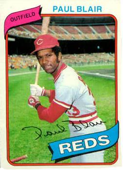 #281 Paul Blair - Cincinnati Reds - 1980 Topps Baseball