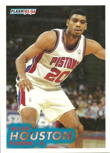 #282 Allan Houston - Detroit Pistons - 1993-94 Fleer Basketball