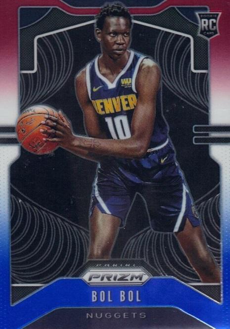 #282 Bol Bol - Denver Nuggets - 2019-20 Panini Prizm - Prizms Red White and Blue Basketball