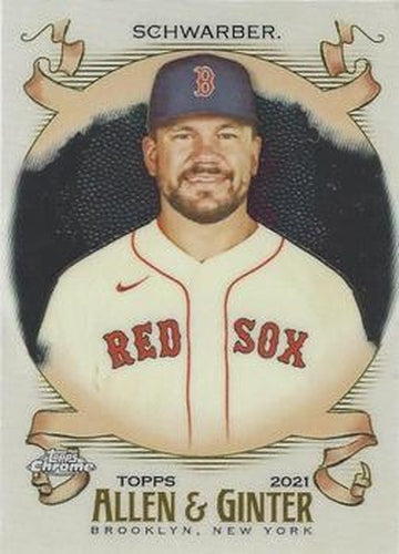 #282 Kyle Schwarber - Boston Red Sox - 2021 Topps Allen & Ginter Chrome Baseball