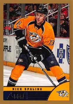 #282 Nick Spaling - Nashville Predators - 2013-14 Score - Gold Hockey