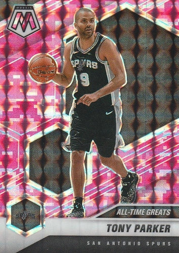 #282 Tony Parker - San Antonio Spurs - 2020-21 Panini Mosaic - Mosaic Camo Pink Basketball