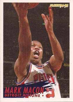 #282 Mark Macon - Detroit Pistons - 1994-95 Fleer Basketball